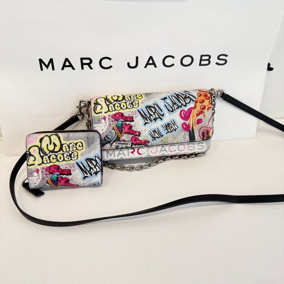 MARC JACOBS Mini Chain bag 4F5SMN005S01 & 4F5SMP030S01 Mini Compact Wallet - Picture 1 of 16